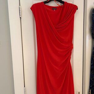 Vince Camuto Orange Ruched Dress.  Medium